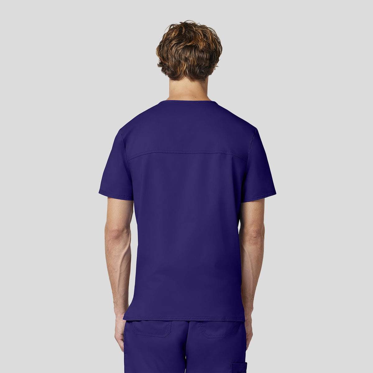 Men's Utility 3-Pocket V-Neck Scrub Top | Grape