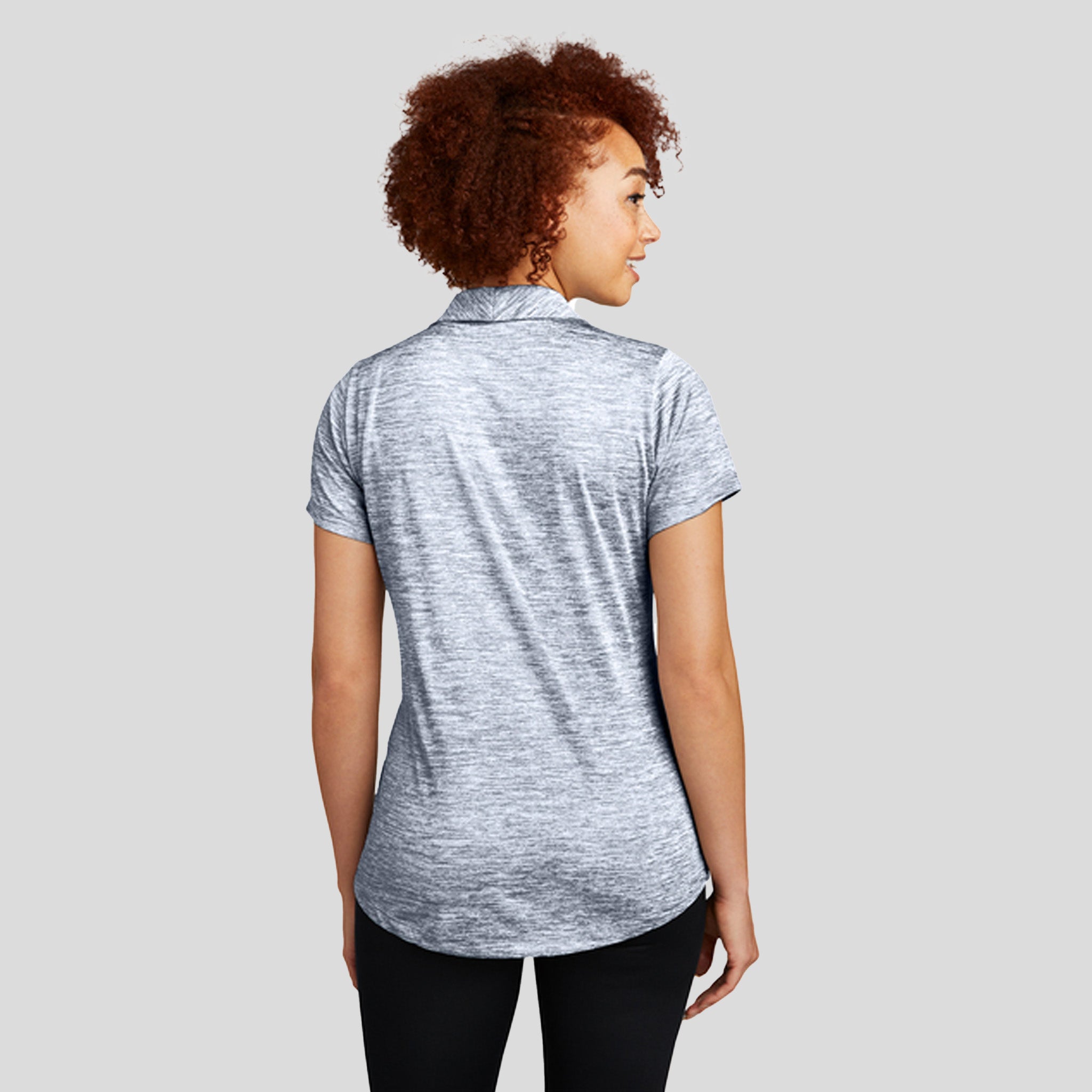Women's PosiCharge® Electric Heather Polo | True Navy Electric